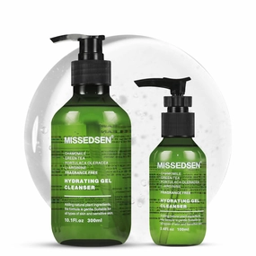 Hydrating Facial Cleanser Set Gel Cleanser Daily Cleansing Foam & Makeup Remover Gentle Face Wash Non-Comedogenic Green Tea & Chamomile For Normal To Dry Skin & Sensitive Skin 10.1OZ & 3.4OZ