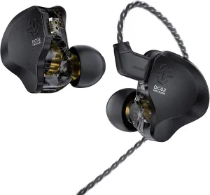 in Ear Monitor Headphones,CCZ DC02 IEM Earphone Dual Magnetic Circuit DD Wired Headphones,Professional Hifi Earphone,Stereo Sound Gaming Earbuds Headphone,CCZ In Ear Monitor for System(Black,No MIC)