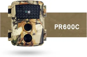 Infrared Outdoor Camera PR600C Outdoor 12MP 1080P Trail Camera Photo Trap Game Wildlife Home Farmwork Safety Trail Camera with Night Vision Motion Activated Waterproof Field Camera