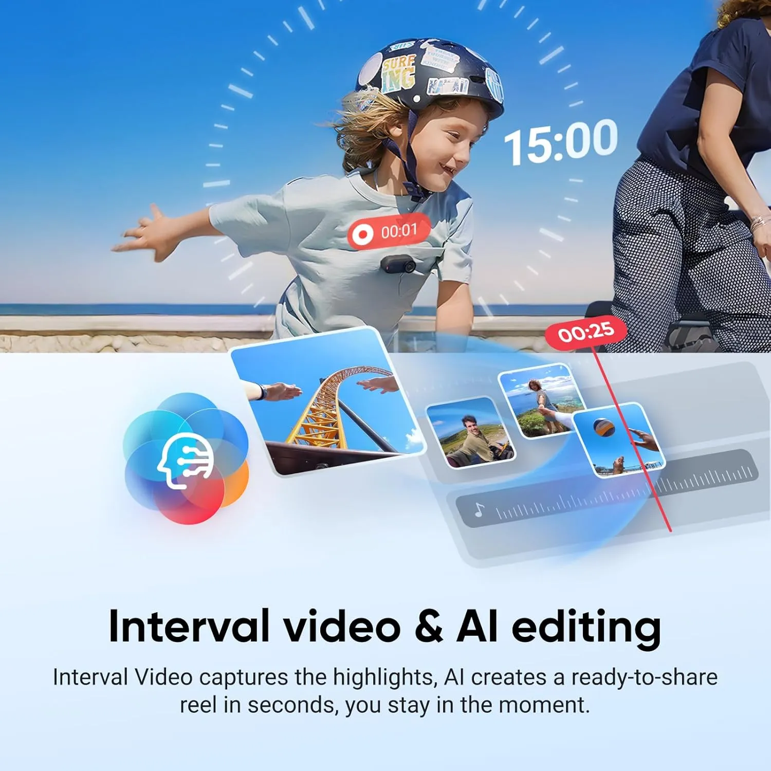 Insta360 GO 3S - 128 GB Ultimate Bundle Black 4K Tiny Portable Vlogging Camera, Hands-Free POVs, Mount Anywhere, Stabilization, 140 Min Battery Life, 10m Waterproof, Pet POV