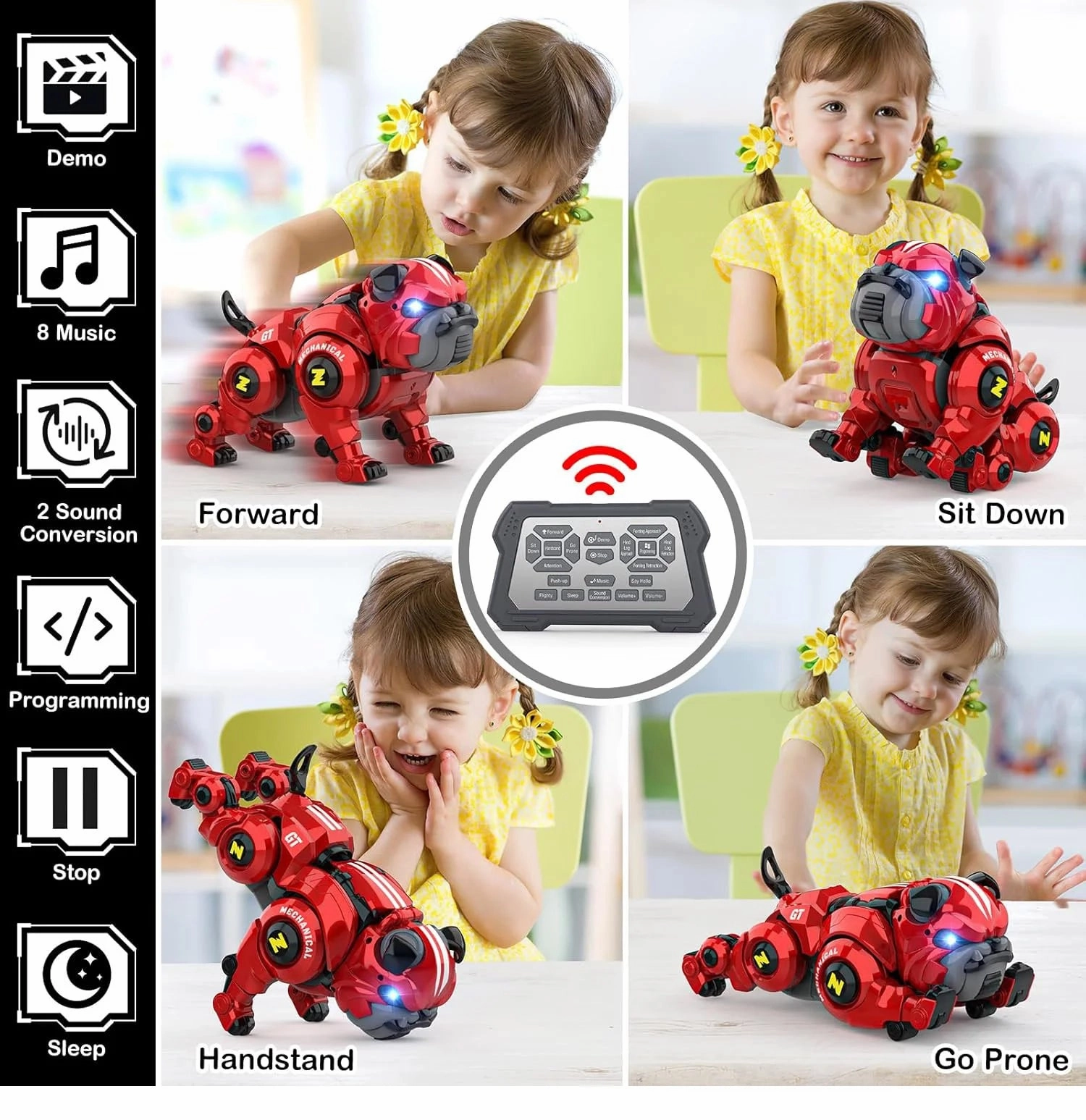 Intelligent Robot Interactive Programmable Stunt Dog