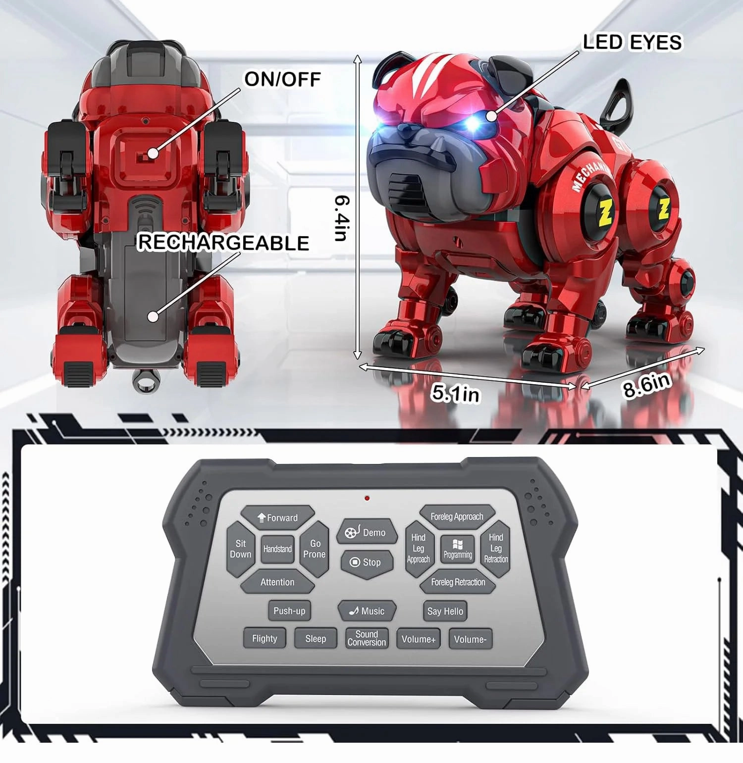Intelligent Robot Interactive Programmable Stunt Dog