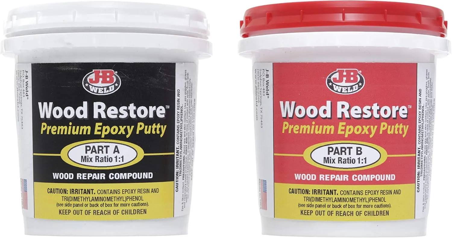J-B Weld 40006 Wood Restore Premium Epoxy Putty Kit - 32 oz.