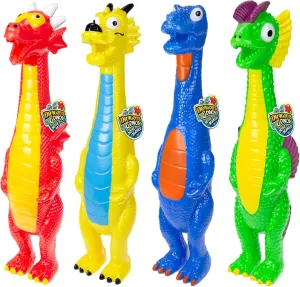 JA-RU Squeeze Me Rubber Dragons & Dinosaurs Toy (4 Units Assorted) Screaming Squawking Loud Sound Noise Large Squeeze Prank Novelty for Kids and Adults. Party Favor Prank Dragons & Dinosaurs 1756-4s