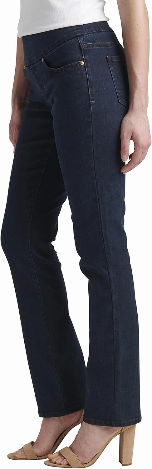 JAG Jeans Women's Peri Mid Rise Straight Leg Pull-on Jeans