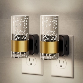 JandCase Night Light, Night Lights Plug into Wall, 2 Pack Dimmable LED Night Light with Adjustable Brightness, Automatic Night Lights Plug in with Auto Light Sensor, 5000K for Bathroom Hallway Decor
