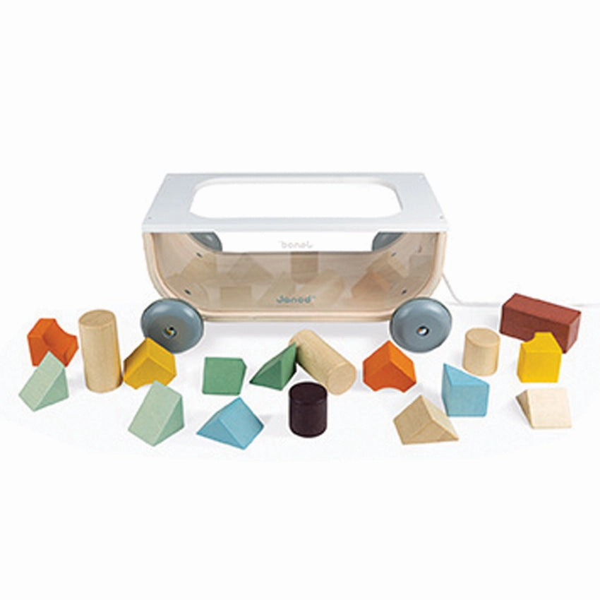 Janod - Cocoon Cart with Blocks