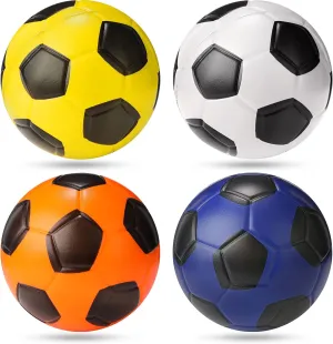 Jerify 4 Pcs Sports Foam Soccer Ball 6.5 Inch Soft Soccer Foam Ball for Kids Teens Adults Indoor Practice and Backyard Play Beach Swimming Pool Mini Sport Sensory Stress Gift