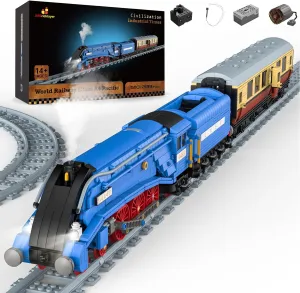 JMBricklayer Steam Train Building Blocks Sets for Adult, Remote Control Train Model with Tracks, Class A4 Pacifics Mallard Large Train Set Display, Ideal Gifts for Train Lovers(2139 Pieces)