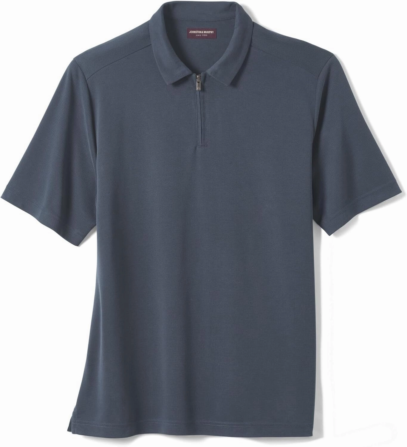 Johnston & Murphy Men's Vintage Birdseye Zip Polo