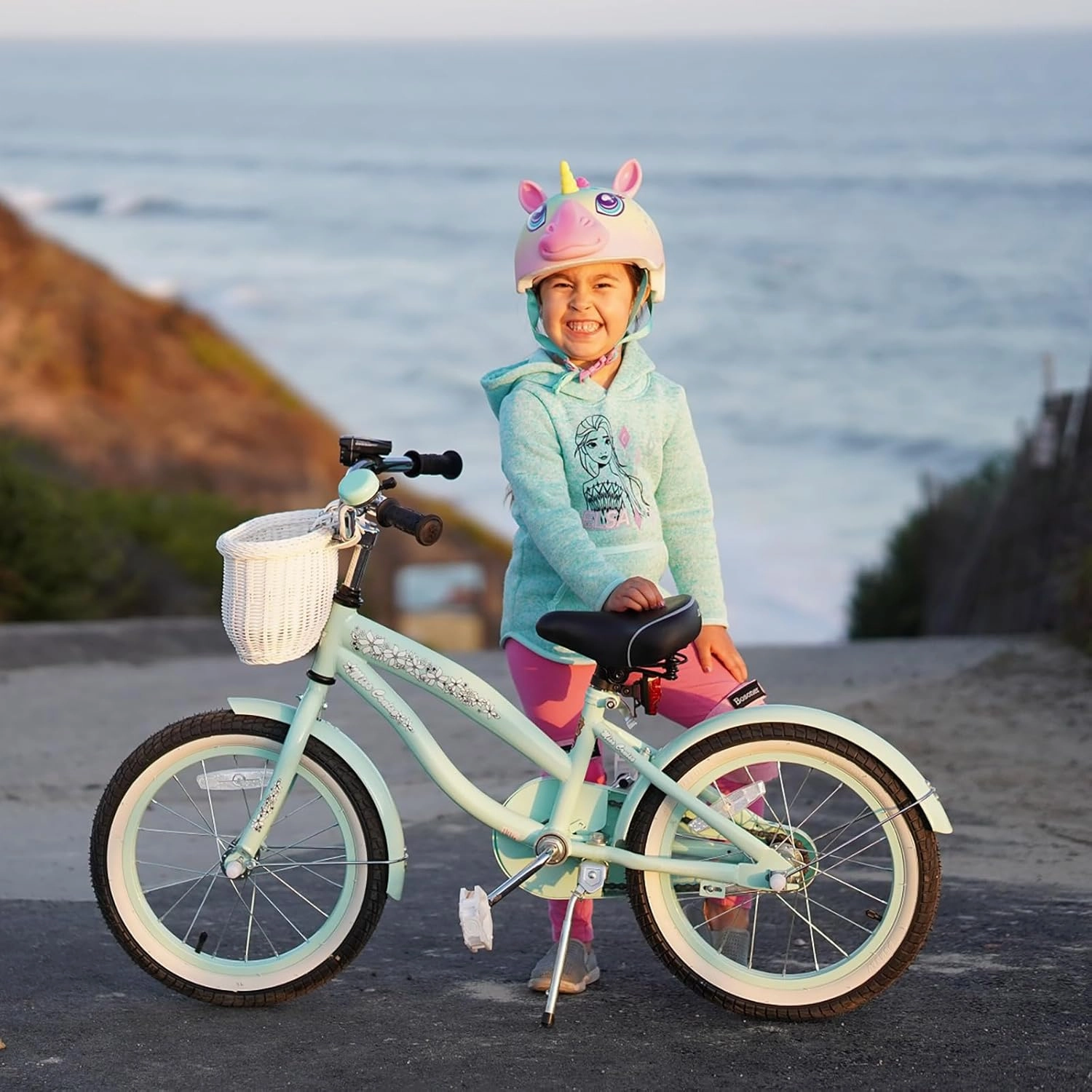 JOYSTAR 12 14 16 Inch Kids Cruiser Bike for Ages 2-7 Years Old Girls & Boys, Children's Bicycle with Training Wheels, Coaster Brake, Fenders & Adjustable Seat