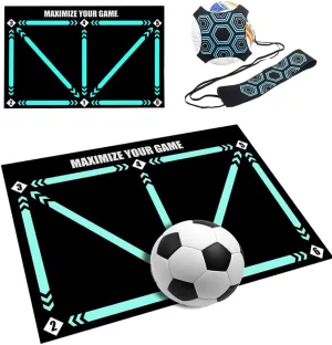 KaeDa Football Footstep Training Mat, Football Mat, Dribble Silent Sports Auxiliary Props, Football Mat Anti-Skid Carpet for Corner Football Field Ground,Soccer Training