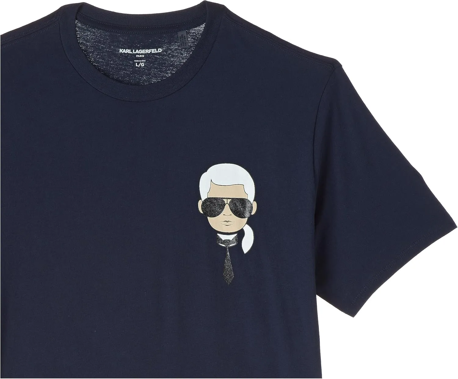 Karl Lagerfeld Paris Men's Classic Karl Character Short Sleeve Crew Neck T-Shirt