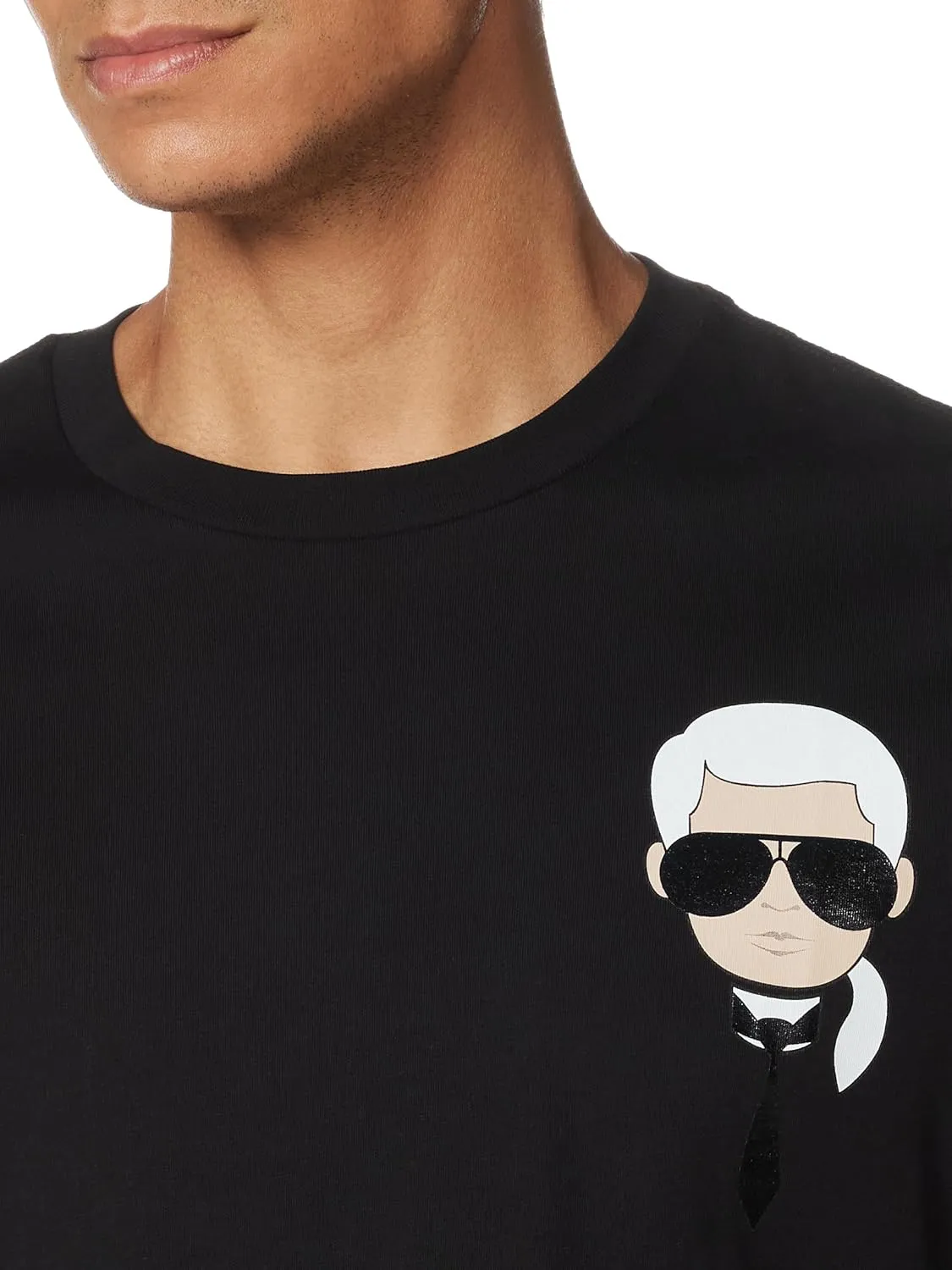 Karl Lagerfeld Paris Men's Classic Karl Character Short Sleeve Crew Neck T-Shirt