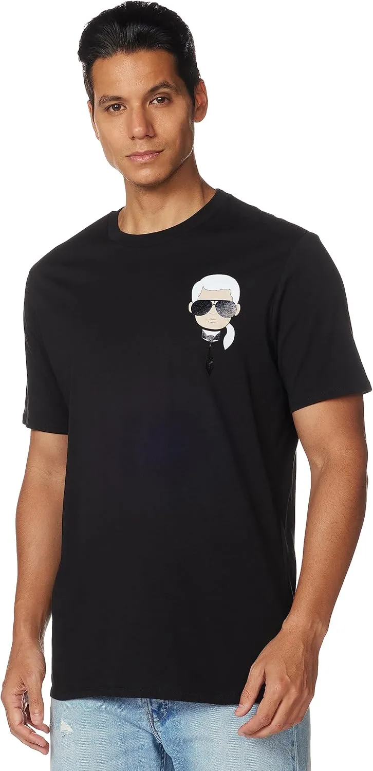Karl Lagerfeld Paris Men's Classic Karl Character Short Sleeve Crew Neck T-Shirt