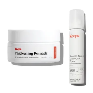 Keeps Minoxidil Foam and Thickening Pomade Bundle for Hair Growth
