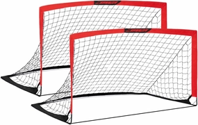 Kids Soccer Goal, Pop Up Soccer Goal Net for Backyard, Set of 2 with Portable Carrying Case