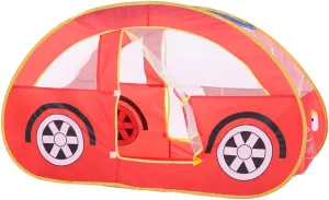 Kisangel Red Mesh Castle Play Tent Portable Indoor Tent for Creative Fun Foldable Design with Ocean Ball Pool for Ages