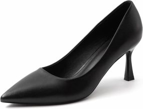 Kitten Heels Pumps Women Pointed Closed Toe Pumps Shoes for Work Wedding Party Slip-On Pumps Shoes for Lady Size 6-10