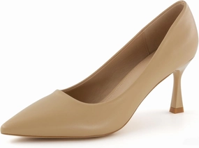 Kitten Heels Pumps Women Pointed Closed Toe Pumps Shoes for Work Wedding Party Slip-On Pumps Shoes for Lady Size 6-10