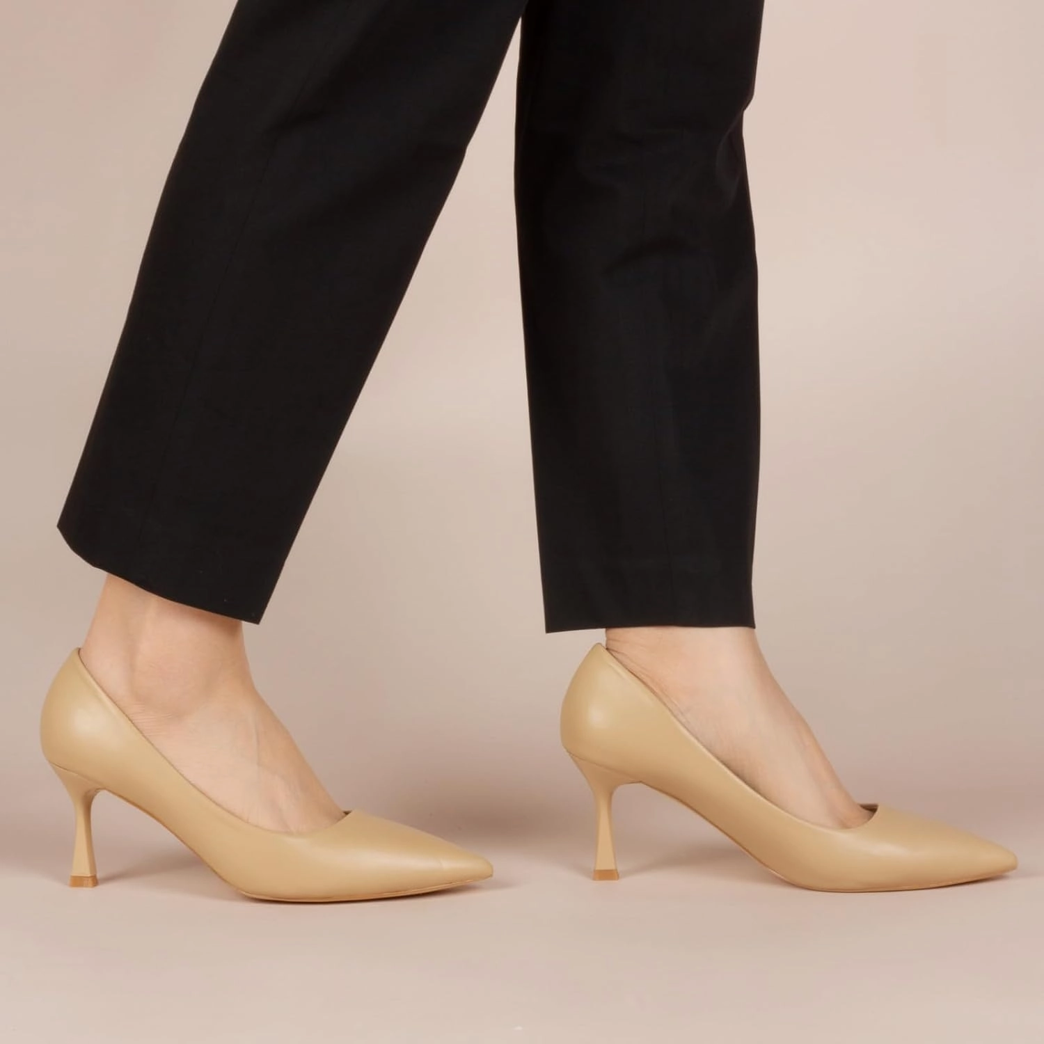 Kitten Heels Pumps Women Pointed Closed Toe Pumps Shoes for Work Wedding Party Slip-On Pumps Shoes for Lady Size 6-10