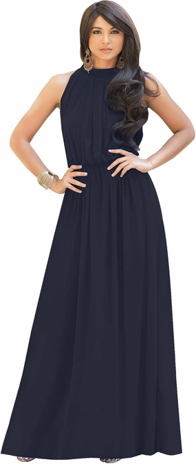KOH KOH 2025 Sexy Sleeveless Summer Formal Flowy Casual Gown