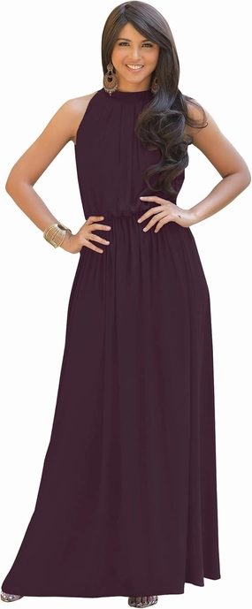 KOH KOH 2025 Sexy Sleeveless Summer Formal Flowy Casual Gown