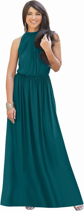 KOH KOH 2025 Sexy Sleeveless Summer Formal Flowy Casual Gown