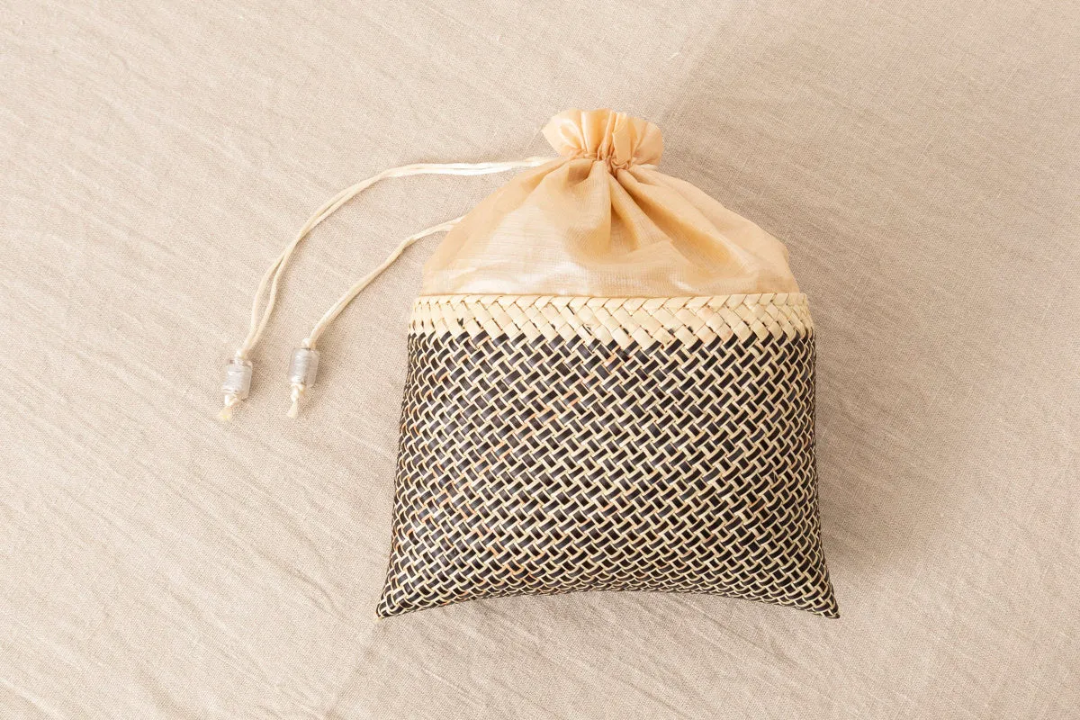 Kottan “Evening Bag” S, L / [ Insert Natural, Insert Black ] / Palm leaf / IND 330904