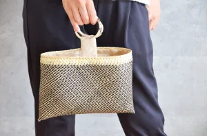 Kottan “Evening Bag” S, L / [ Insert Natural, Insert Black ] / Palm leaf / IND 330904