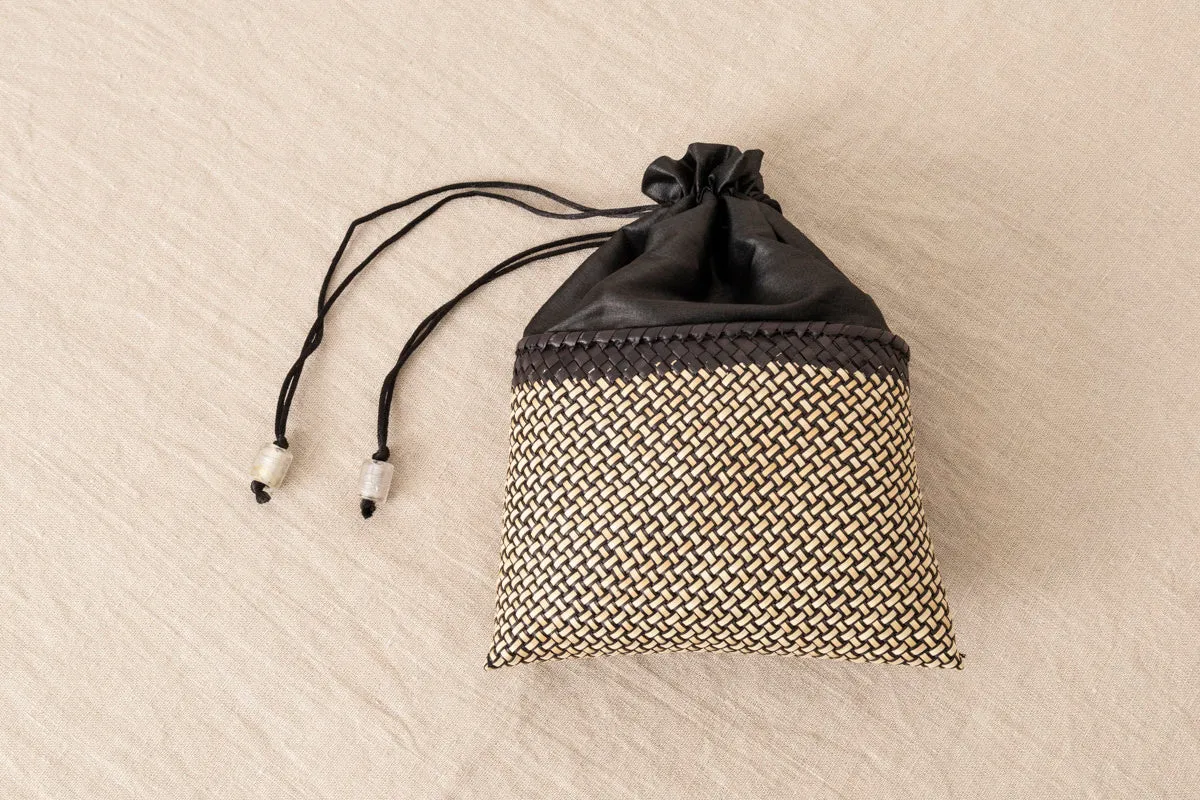 Kottan “Evening Bag” S, L / [ Insert Natural, Insert Black ] / Palm leaf / IND 330904