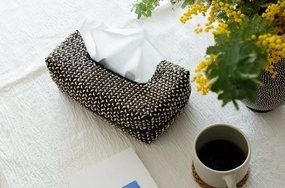 Kottan Tissue Box “Black Natural” / Palm leaf / IND 330903-3
