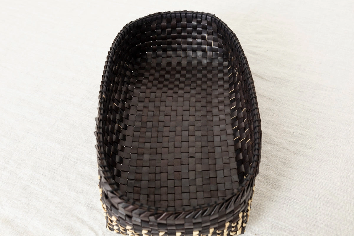 Kottan Tissue Box “Black Natural” / Palm leaf / IND 330903-3