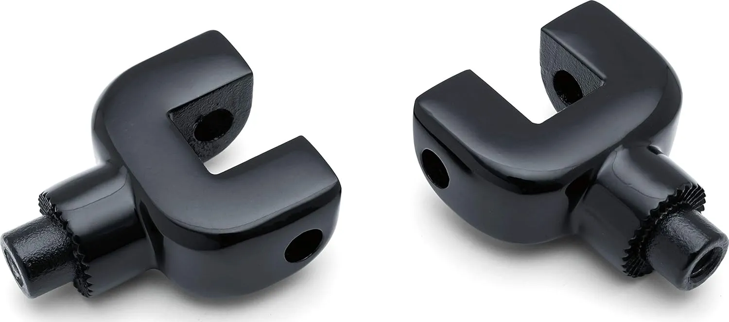 Kuryakyn 8927 Motorcycle Foot Control: Splined Male Mount Peg Adapters for Passenger Footpegs and Floorboards: Indian, Victory Motorcycles, Gloss Black, 1 Pair