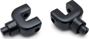Kuryakyn 8927 Motorcycle Foot Control: Splined Male Mount Peg Adapters for Passenger Footpegs and Floorboards: Indian, Victory Motorcycles, Gloss Black, 1 Pair