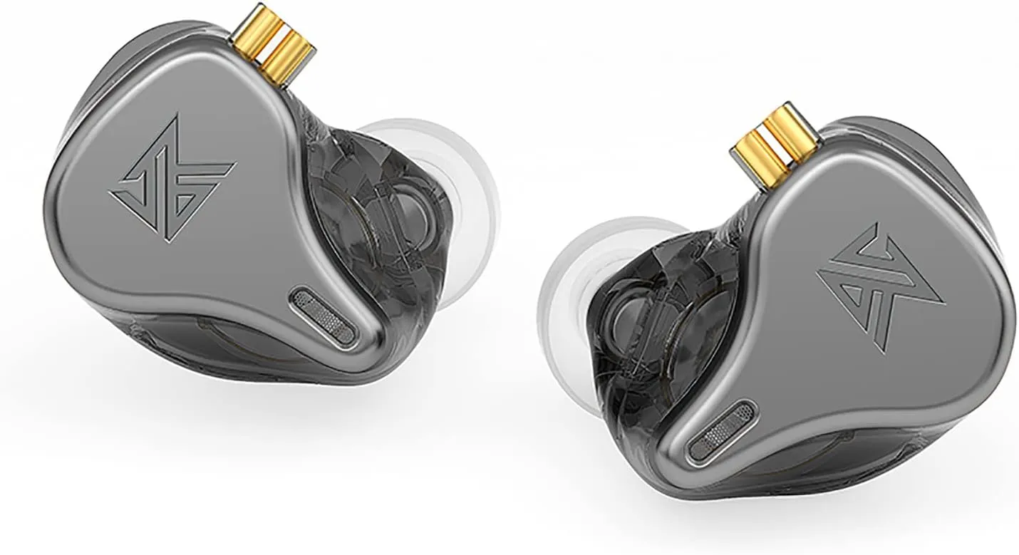 KZ x HBB DQ6S in-Ear Monitors Made for Music Lovers Wired Headset/Headphones Detachable Earphone HiFi Noise-canceling Earbuds (Gray (Without mic))