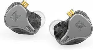 KZ x HBB DQ6S in-Ear Monitors Made for Music Lovers Wired Headset/Headphones Detachable Earphone HiFi Noise-canceling Earbuds (Gray (Without mic))
