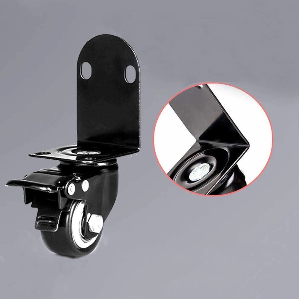 L-Typer Wheels,Swivelers with Brake,Right Angle Steeringnitureer,for Homeniture,Office Table Cabinetniture Desk,Quiet and Wear-Resistant,4Pcs/Swivel/2 Zoll