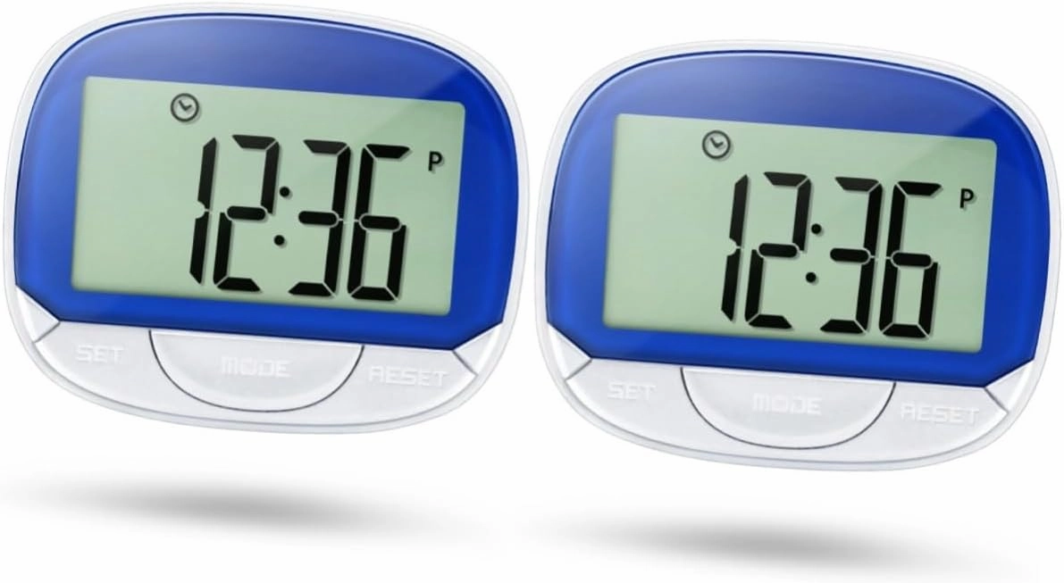 Large Screen Portable Pedometer with Clip Easy to Use Step Counting Machine for Walking and Running