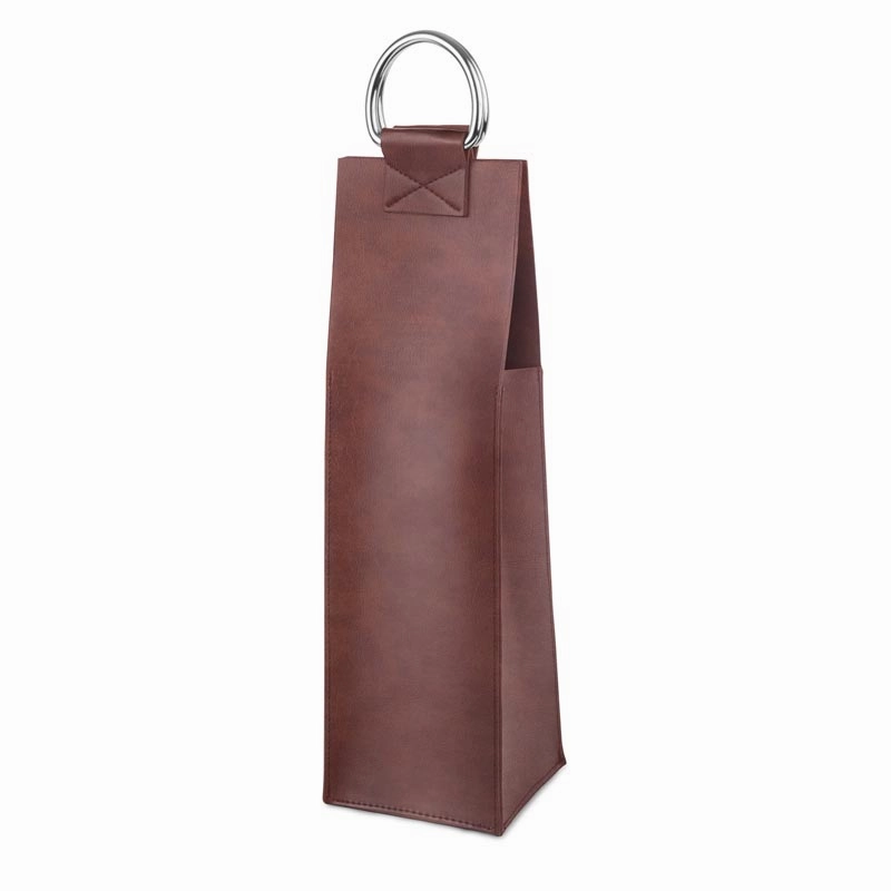 Leather Wine Bag - 1 Bottles Wine Tote