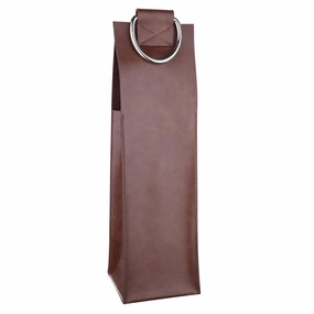 Leather Wine Bag - 1 Bottles Wine Tote
