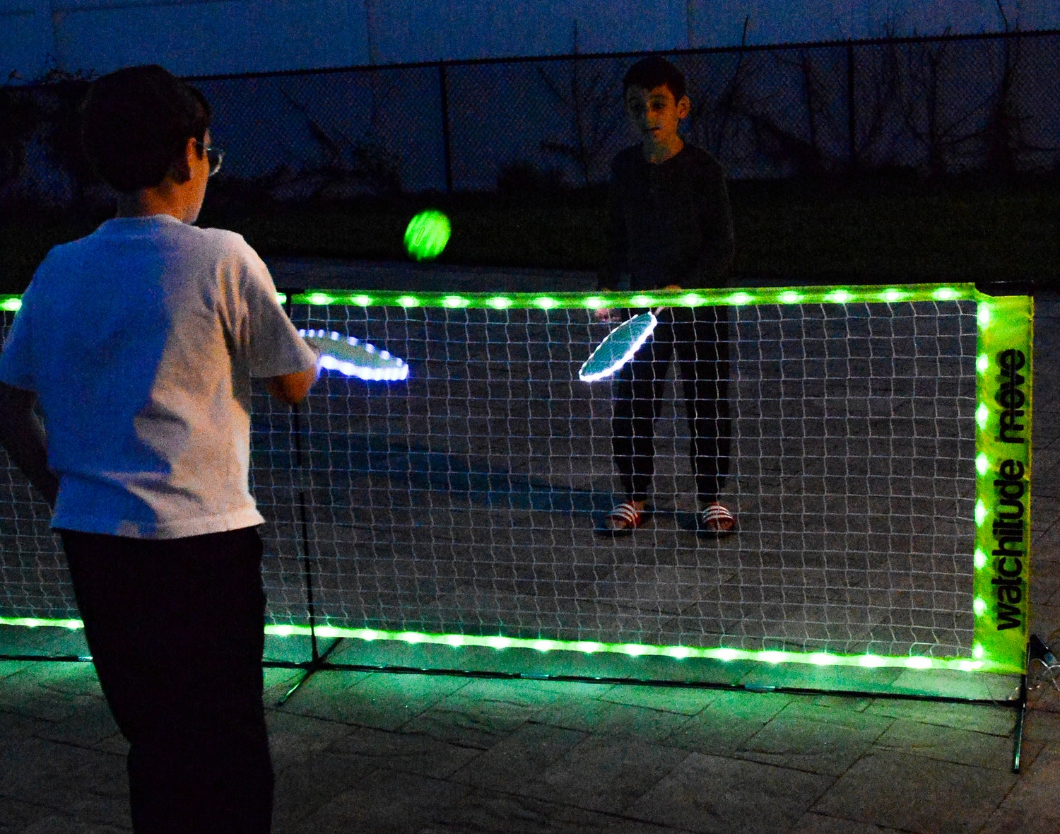 LED Light up Kids Pickle Ball Net Set