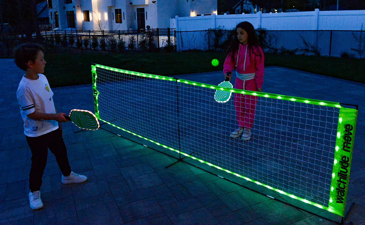 LED Light up Kids Pickle Ball Net Set