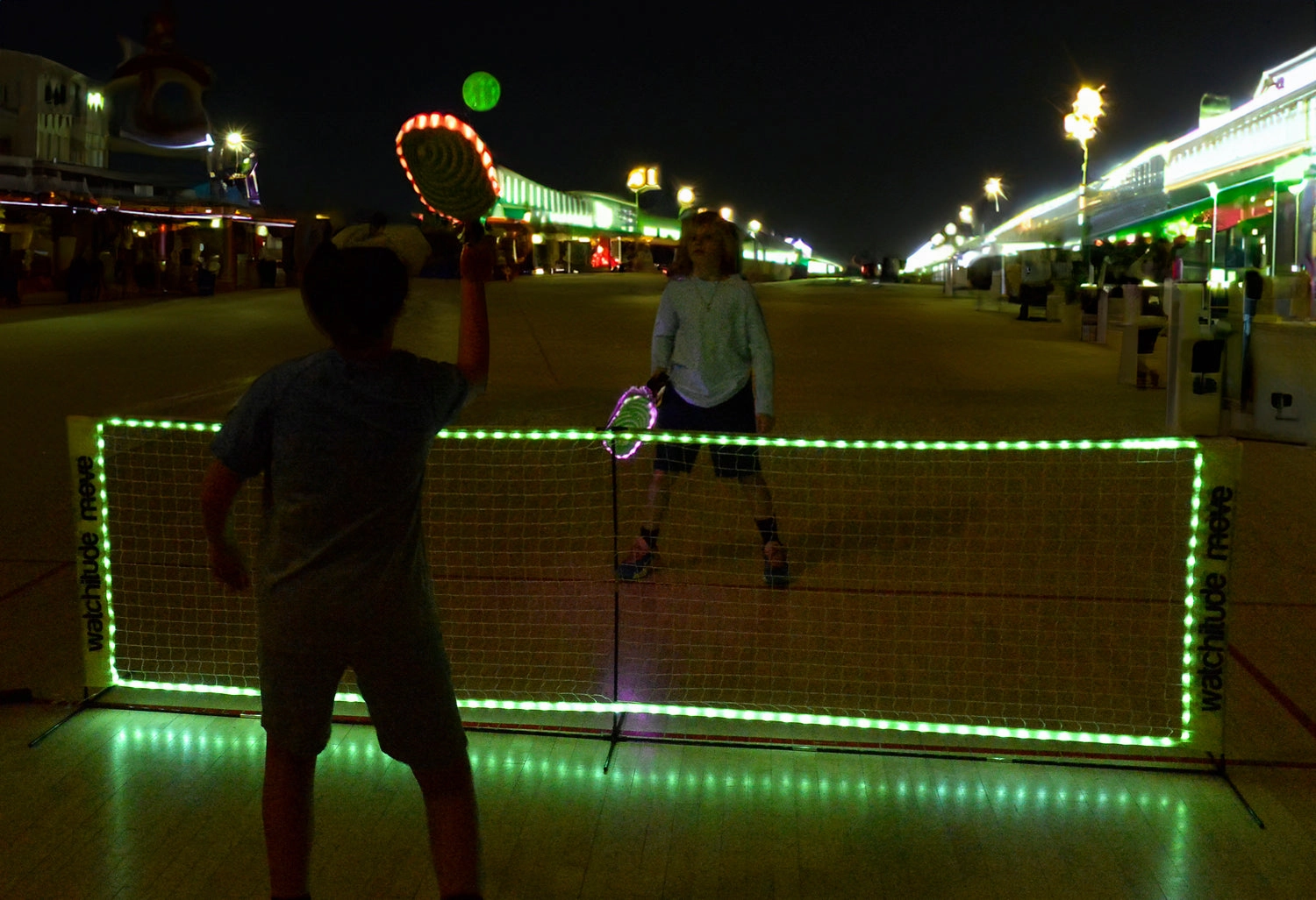 LED Light up Kids Pickle Ball Net Set