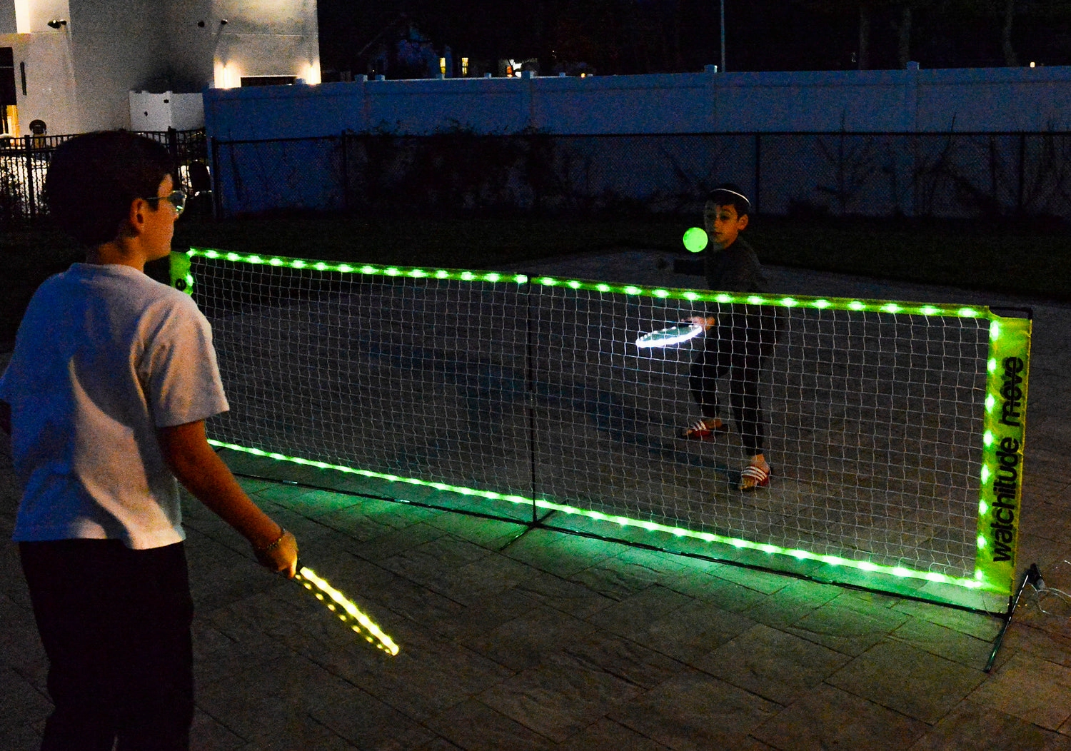 LED Light up Kids Pickle Ball Net Set