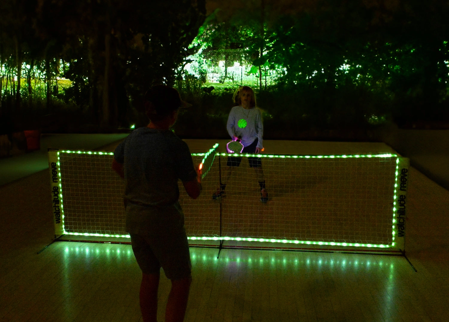 LED Light up Kids Pickle Ball Net Set