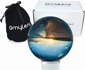 Lens Ball (80mm), K9 Crystal Ball with Stand and Silk Bag, for Photography Accessories and Props, Heal Magic Ball and Decorative(8cm/3.15″ Set Clear Crystal Ball)