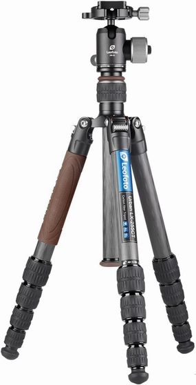 Leofoto LX-255CT XB-32Q Travel Tripod, Urban Series, Carbon Fiber, 5 Leg Sections, Portable and Lightweight, Reversible Leg and Center Column, Ball Head Set