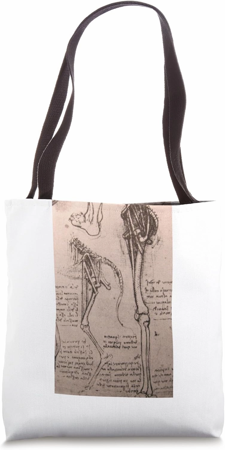 Leonardo da Vinci Comparative Anatomy Mens Legs Nurses Gift Tote Bag