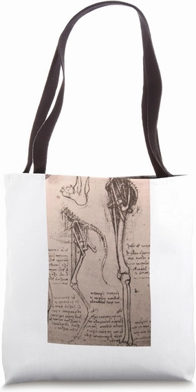 Leonardo da Vinci Comparative Anatomy Mens Legs Nurses Gift Tote Bag
